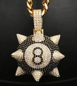 Pendentif Moissanite personnalisé en argent à 8 boules avec pointes VVS1 pendentifs glacés en diamant pendentifs en alliage tendance cadeau pour bijoux - Product Image 4