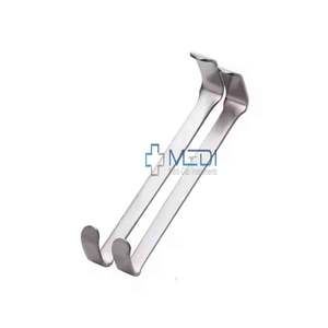 Juego de 2 Retractores de Tiroides Farabeuf, Instrumentos Ortopédicos Veterinarios de Acero Inoxidable, Manuales, Compatibles con MOL, Reutilizables de Alta Calidad - Product Image 1