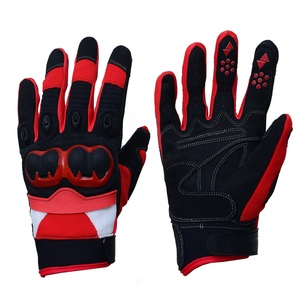 Custom High Quality PU Leather Racing Motorbike Gloves Newest Street Riding Gloves for Sports Cross Pattern Finger Style - Product Image 4