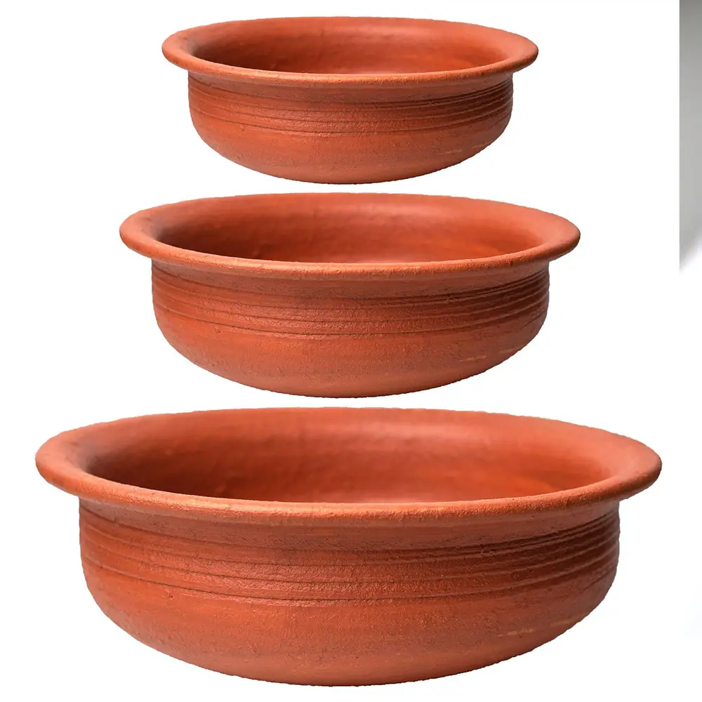 Olla de barro de cerámica de arcilla de terracota/Handi de tierra para cocinar y servir de Balaghat, Madhya Press, India