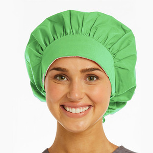 Prix de gros Unisexe Cartoon Print Bouffant Scrub Caps Solid Color Ruban Cravates Satin Doublé Respirant Ajustable Outdoor - Product Image 1