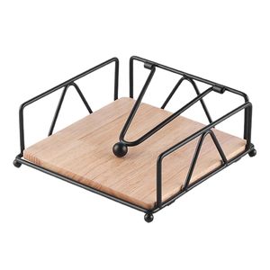 Hot Selling Wooden and Iron Napkin <b>Holder</b> for Table and <b>Kitchen</b> Dining <b>Tissue</b> <b>Holder</b> - Product Image 6
