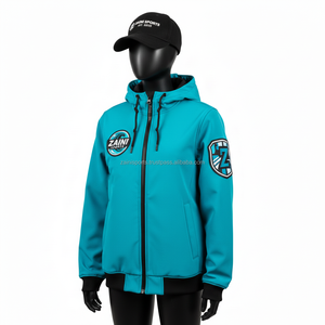 Veste Softshell pour femmes Tissu de qualité GSM Couleur élégante Panneaux de manches sur les épaules Logo brodé personnalisé Veste Softshell pour femmes - Product Image 4