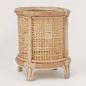 Maceta de jardinería de jacinto de agua plegable más vendida con patas de almacenamiento de ratán en forma de círculo tejidas a mano para plantar árboles - Product Image 1