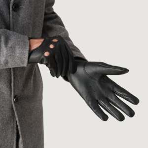 Guantes de Conducción Ferdinand de Cuero Genuino, Negros, para Deportes de Invierno y Viajes, Aptos para Ciclismo y Uso Diario - Product Image 4