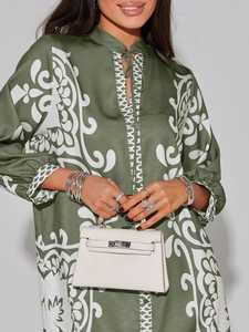 2025 Womens thiết kế ăn mặc giản dị nút xuống dres với hợp thời trang và sang trọng giản dị Womens streetstyle Áo sơ mi - Product Image 5