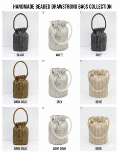 Luxury Handmade Beaded Potli <b>Bag</b> for Bridal <b>Wedding</b>-Summer Portable Fashion Evening <b>Clutch</b> Party Handbag Premium Polyester - Product Image 6