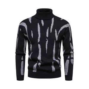 Suéter Personalizado para Hombre, Ropa de Punto Personalizada, Suéteres con Cuello Alto y Forro, Sudaderas con Capucha, Suéteres de Punto Ajustados - Product Image 1