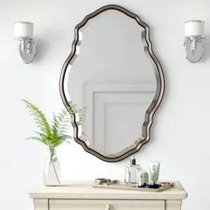 Cổ Điển Tường Gương Súng Grey Antique Gương Khách Sạn Trang Trí Nội Thất Miroir