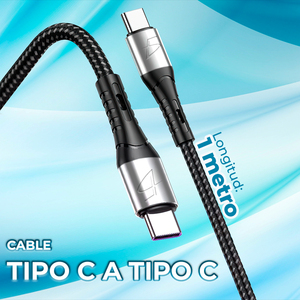 Cavo Intrecciato da 1M Tipo C a Tipo C 66W con Conduttore in Rame Resistente - Product Image 4