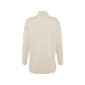 Sudadera de Punto con Cuello Alto Beige para Mujer - Product Image 3