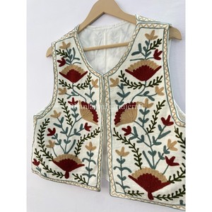 Tenues bohèmes 100% coton Suzani gilet manteau broderie florale à la main unisexe manteau d'hiver Style Hippie gilet veste - Product Image 4
