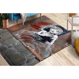 Alfombra Artística con Diseño Icónico de Graffiti de Banksy para Decoración del Hogar, Alfombra de Terciopelo - Product Image 2