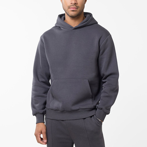 ชุดวอร์มผ้าฝ้ายแบบสวมหัวสำหรับผู้ชายชุดวอร์ม2ชิ้นแบบสวมหัวทรงโอเวอร์ไซส์สำหรับผู้ชาย - Product Image 2