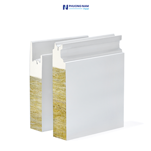 Panel Sándwich de Lana de Roca con Borde de PU, Sistema de Revestimiento de Paredes Resistente al Fuego para Uso Industrial Pesado en Almacenes y Fábricas - Product Image 2