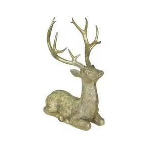 Sculpture de renne en aluminium Ornement artisanal en métal de luxe Ornement de renne debout Ornements et figurines de salon Décoration intérieure - Product Image 5