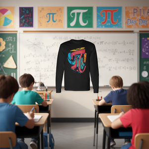Camiseta Cubist 314 con Símbolo del Número Pi, Manga Larga, para Matemáticas y Ciencias, Camiseta Promocional para el Día del Pi - Product Image 3