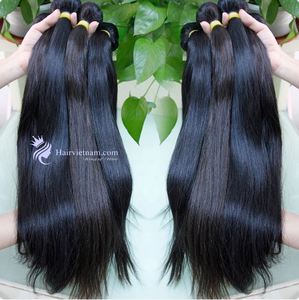 Vente en gros de cheveux humains vierges chinois Remy 100% naturels, lisses, de haute qualité, cuticules alignées, double trame machine, dentelle HD, emballage PVC - Product Image 3