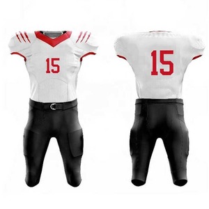 Maillot de football américain personnalisé respirant en Spandex/Coton, anti-bactérien, anti-UV, confortable, uniforme unisexe pour adultes - Product Image 4