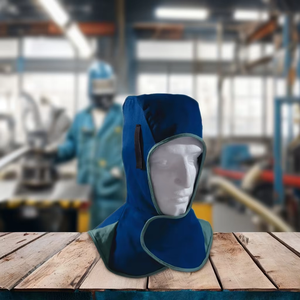 Leather Industrial Safety Working Premium Welders Caps Hot Sale Leather <b>Welding</b> Safety Head Cover Protection Hood - Product Image 2