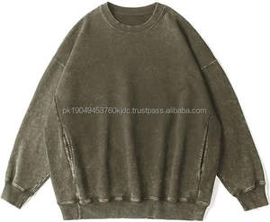 Sudadera Holgada de Algodón para Mujer con Cierre, Manga Larga, Cuello Redondo, Bolsillo, Estilo Vintage, Corte Holgado - Product Image 1