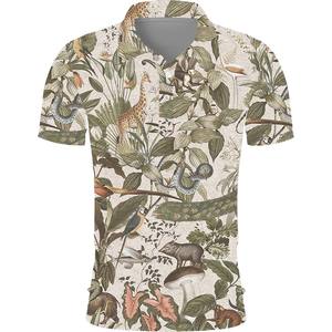 Polos de golf 100% coton de haute qualité pour hommes Nouveau tissu de toile mince décontracté à manches courtes imprimé de haute qualité - Product Image 4