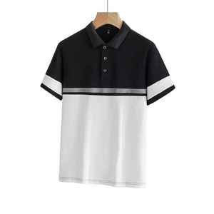 Camiseta POLO de media manga a la moda para hombre, camiseta de manga corta con patrón sólido, top de verano para hombres guapos - Product Image 1