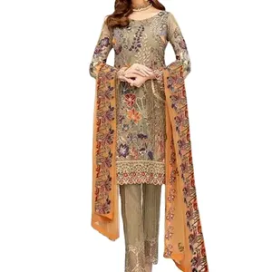 Salwar Kameez Pakistaní Indio de Primera Calidad del Grupo AMK, Nuevos Diseños 2023, Ropa Casual de Césped para Mujer, Venta al por Mayor ODM - Product Image 4
