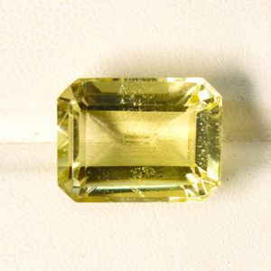 Cuarzo Limón Natural, Corte Esmeralda Octogonal, 16X12 mm, 12.45 ct, Gema Suelta - Product Image 1