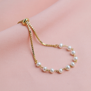 Geometric Shape Pearl Design <b>Charm</b> <b>Bracelet</b> Rhodium & Gold Plated Handmade Turkish 925 Sterling <b>Silver</b> Jewelry Gift - Product Image 4