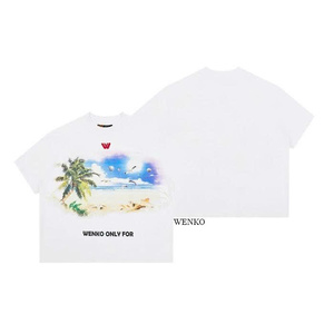 เสื้อยืดกราฟฟิคผ้าฝ้าย100% สำหรับผู้ชายเสื้อผ้าแนวสปอร์ตใส่สบายพร้อมโลโก้พิมพ์ภาพด้านหน้า - Product Image 4