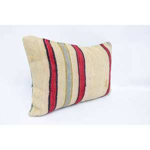 <b>Beige</b> Wool Pillow 16x24 Inch Luxury Kilim Patchwork <b>Cushion</b> Woven Vintage Fluffy Pattern Portable Bedding Decor for Christmas - Product Image 3