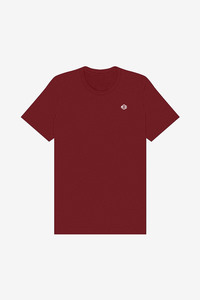 เสื้อยืดคอกลมผู้ชาย สีเบอร์กันดี ผ้าเจอร์ซีย์เนื้อเดียว แขนสั้น ลายสั่งทำ ชุดลำลอง สำหรับโปรแกรม OEM เสื้อผ้าผู้ชาย - Product Image 4