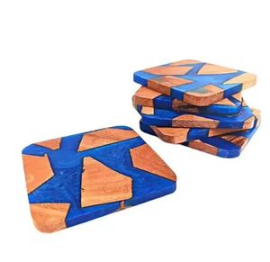 Sous-verres en résine époxy et bois de qualité supérieure - Product Image 1