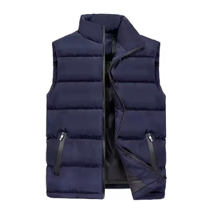 Logotipo personalizado invierno nueva moda chaleco hombres chaquetas cuello alto cálido Puffer sin mangas estampado Puffer chaqueta acolchada ropa al aire libre - Product Image 4