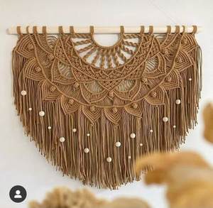 Nuevo Macramé Decorativo para Pared al por Mayor para Compradores Ecológicos que Buscan Artesanía Única para Decoración - Product Image 3