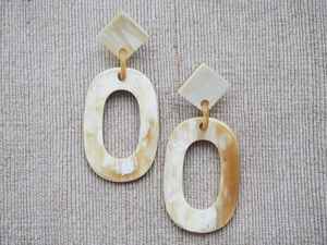 100% แฮนด์เมดต่างหูปล่อยเขาควายควายธรรมชาติพร้อมไข่มุกดีไซน์ตามสั่ง - Product Image 6