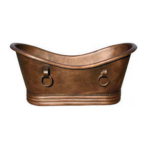 อ่างอาบน้ำทองแดงแบบลอยตัว ดีไซน์เรียบง่าย ยอดนิยม สำหรับใช้ในบ้านหรือโรงแรม พร้อมการตกแต่งผิวทองแดงอย่างสวยงาม - Product Image 4