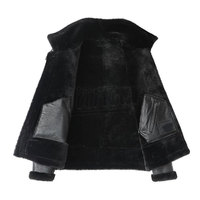 Chaquetas de Cuero con Forro de Piel para Hombre de Alta Calidad, Chaqueta Bomber de Piel de Oveja, Abrigo de Invierno de Alta Calidad para Hombre