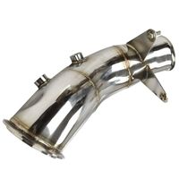 Header knalpot untuk 2013-2016 BMW N55 M135i M235i 435i F32 F33 F36 F22 F23 4 "knalpot Downpipe tunggal