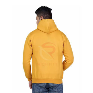 Sudadera con Capucha de Forro Polar para Hombre 2025, Estilo Urbano, Corte Regular, Color Liso, Ligera, Duradera, Transpirable, Personalizable, Teñido Liso, Efecto Puff - Product Image 4