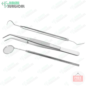 Nuevo artículo Dentista Limpieza Higiene Espejo de acero inoxidable Mango Pinzas Escaladores Instrumento dental - Product Image 5