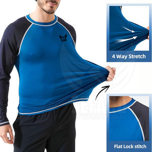 Professional Made Factory Manufacture Rash Guard Custom Logo Men Rash Guard Breathable Men Rash Guard - Product Image 2