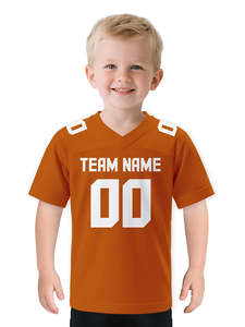 Camiseta de Fútbol Naranja Personalizada con Nombre y Número, Manga Corta, Transpirable, Antibacteriana, de Malla, para Hombre y Mujer - Product Image 3