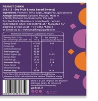 Barra de Chikki de Cacahuete Go Desi, Sin Conservantes ni Colorantes Añadidos, Dulces Indios Gajak con Jaggery, Dulces Gazak sin Tarro
