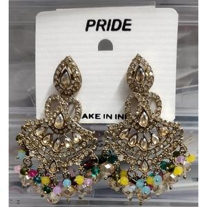 ชุดต่างหูผู้หญิงแบบดั้งเดิมคุณภาพดีที่สุด ดีไซน์แบบชาติพันธุ์ เครื่องประดับทำมือ สำหรับงานเทศกาลและงานแต่งงาน มีจำหน่าย - Product Image 2