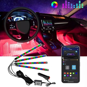 Strisce LED RGB da 48 LED per Interni, Illuminazione Auto con Telecomando e Integrazione App - Product Image 2