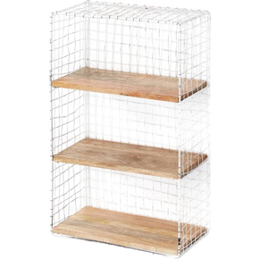 Modern Mango Wood Display Racks with Metal Craft Frame Living Room <b>Cabinets</b> Style Storage Furniture for Home Decoration Use - Product Image 1