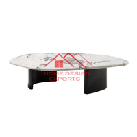 Ensemble de 2 tables basses artisanales en marbre, mobilier de décoration intérieure très vendu