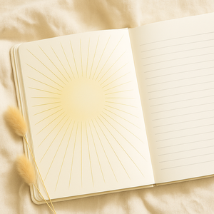 Diario LABON Sunburst Premium con Copertina Rigida Color Crema, Dettagli in Lamina Dorata per Appunti Quotidiani Consapevoli - Product Image 4